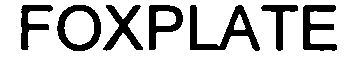 Trademark Logo FOXPLATE