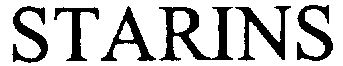 Trademark Logo STARINS