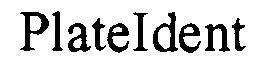 Trademark Logo PLATEIDENT