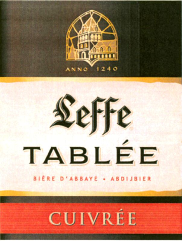  LEFFE TABLÃE CUIVRÃE