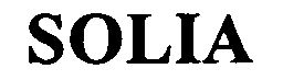 Trademark Logo SOLIA