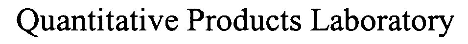 Trademark Logo QUANTITATIVE PRODUCTS LABORATORY