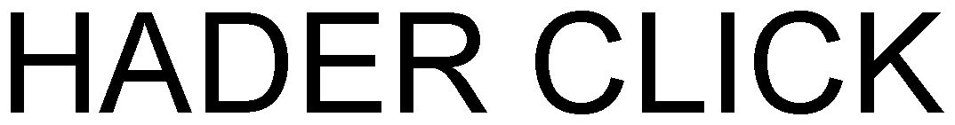 Trademark Logo HADER CLICK