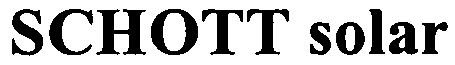 Trademark Logo SCHOTT SOLAR