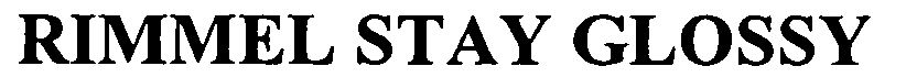 Trademark Logo RIMMEL STAY GLOSSY