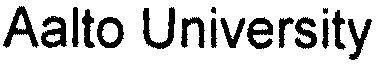 Trademark Logo AALTO UNIVERSITY