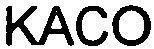 Trademark Logo KACO