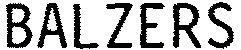 Trademark Logo BALZERS