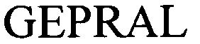 Trademark Logo GEPRAL