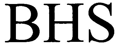 Trademark Logo BHS