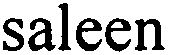 Trademark Logo SALEEN
