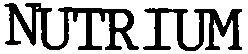 Trademark Logo NUTRIUM