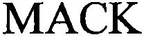 Trademark Logo MACK