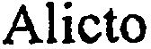 Trademark Logo ALICTO