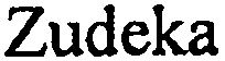 Trademark Logo ZUDEKA