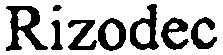 Trademark Logo RIZODEC