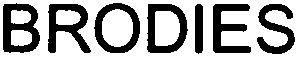 Trademark Logo BRODIES
