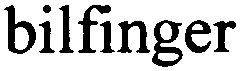 Trademark Logo BILFINGER