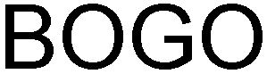 Trademark Logo BOGO