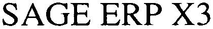 Trademark Logo SAGE ERP X3