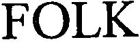 Trademark Logo FOLK