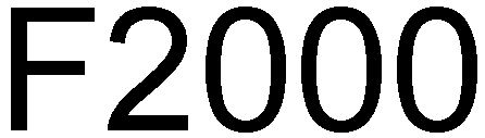 Trademark Logo F2000