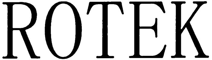 Trademark Logo ROTEK
