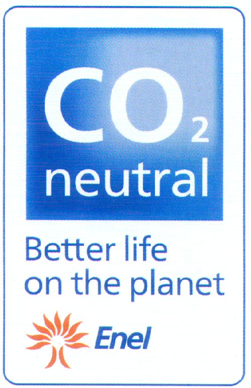 Trademark Logo CO2 NEUTRAL BETTER LIFE ON THE PLANET ENEL