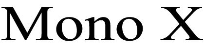 Trademark Logo MONO X