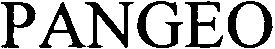Trademark Logo PANGEO