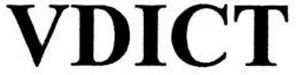 Trademark Logo VDICT