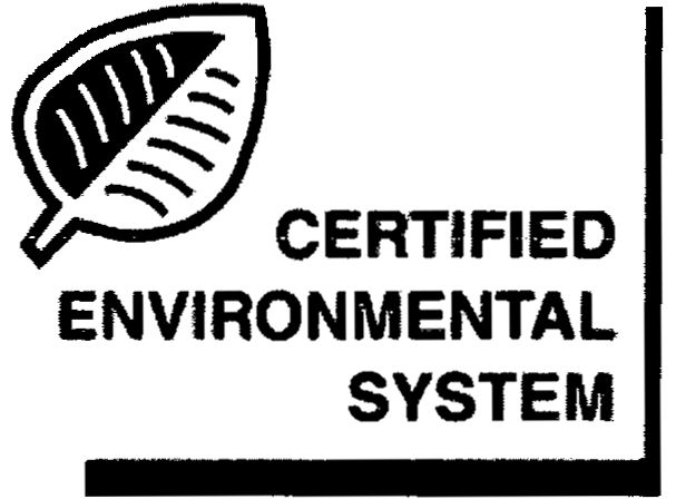  CERTIFIED ENVIRONMENTAL SYSTEM