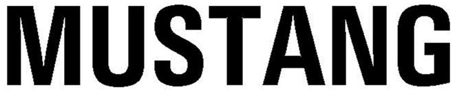 Trademark Logo MUSTANG