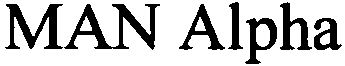 Trademark Logo MAN ALPHA