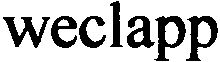 Trademark Logo WECLAPP