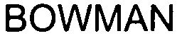 Trademark Logo BOWMAN