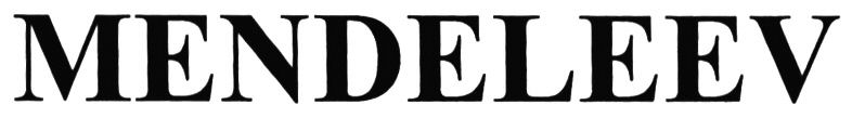 Trademark Logo MENDELEEV