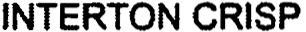 Trademark Logo INTERTON CRISP