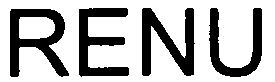 Trademark Logo RENU