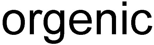 Trademark Logo ORGENIC