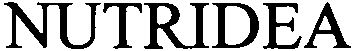 Trademark Logo NUTRIDEA