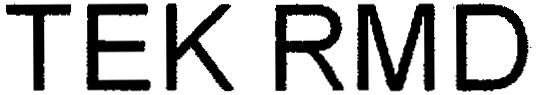 Trademark Logo TEK RMD