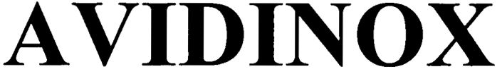Trademark Logo AVIDINOX