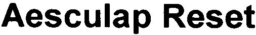 Trademark Logo AESCULAP RESET