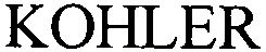 Trademark Logo KOHLER