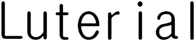 Trademark Logo LUTERIAL