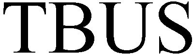 Trademark Logo TBUS