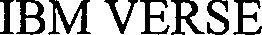 Trademark Logo IBM VERSE