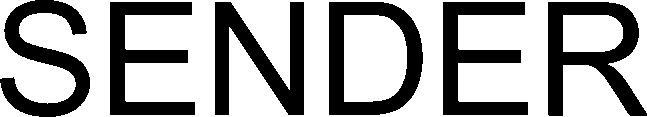 Trademark Logo SENDER