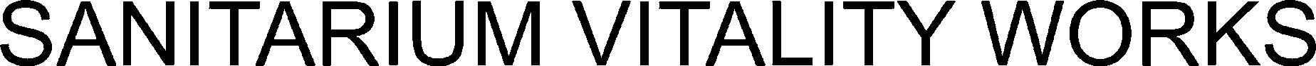 Trademark Logo SANITARIUM VITALITY WORKS